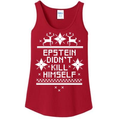 Epstein Didn't Kill Himself Ugly Christmas Sweater Ladies Essential Tank