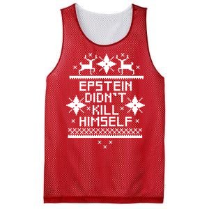 Epstein Didn't Kill Himself Ugly Christmas Sweater Mesh Reversible Basketball Jersey Tank