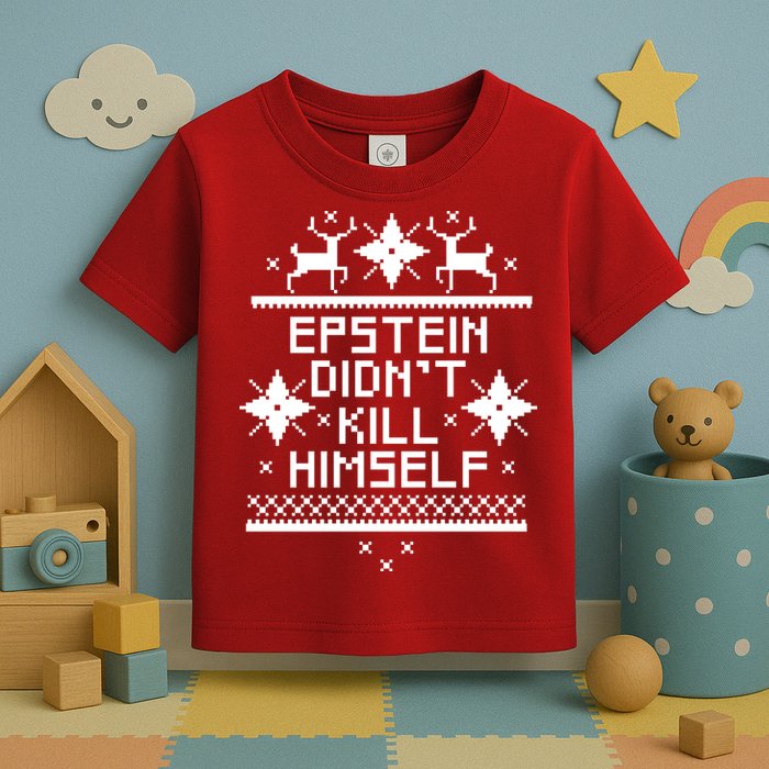 Epstein Didn't Kill Himself Ugly Christmas Sweater Toddler T-Shirt