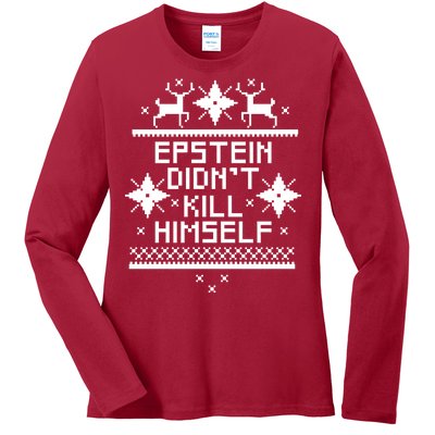 Epstein Didn't Kill Himself Ugly Christmas Sweater Ladies Long Sleeve Shirt