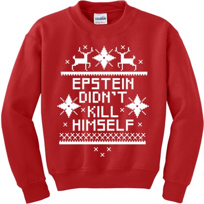 Epstein Didn't Kill Himself Ugly Christmas Sweater Kids Sweatshirt