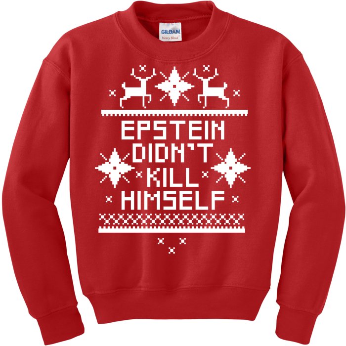 Epstein Didn't Kill Himself Ugly Christmas Sweater Kids Sweatshirt