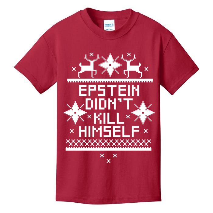 Epstein Didn't Kill Himself Ugly Christmas Sweater Kids T-Shirt