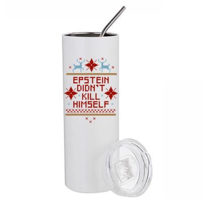 Epstein Didn't Kill Himself Ugly Christmas Sweater Stainless Steel Tumbler