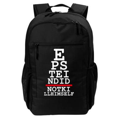 Epstein Eye Test Meme Epstein Didn't Kill Himself Daily Commute Backpack