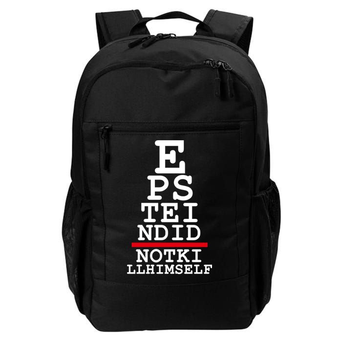 Epstein Eye Test Meme Epstein Didn't Kill Himself Backpack