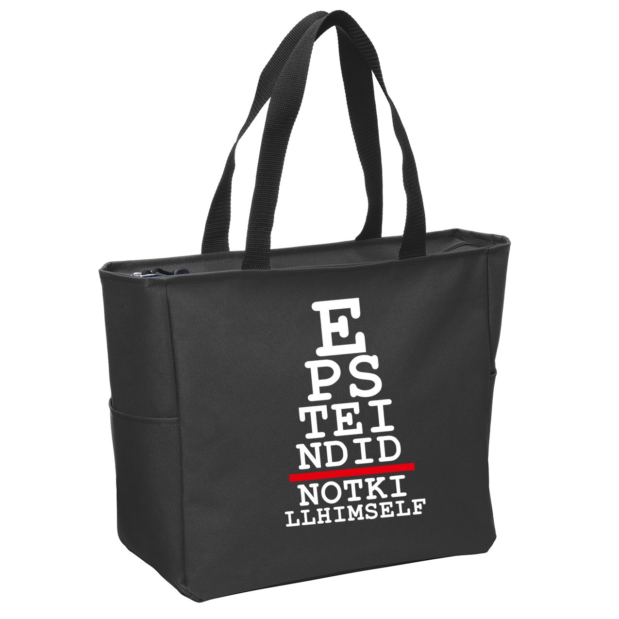 Epstein Eye Test Meme Epstein Didn't Kill Himself Zip Tote Bag