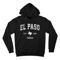 El Paso Texas Tx Vintage Sports Hoodie