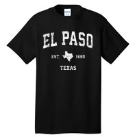 El Paso Texas Tx Vintage Sports Tall T-Shirt