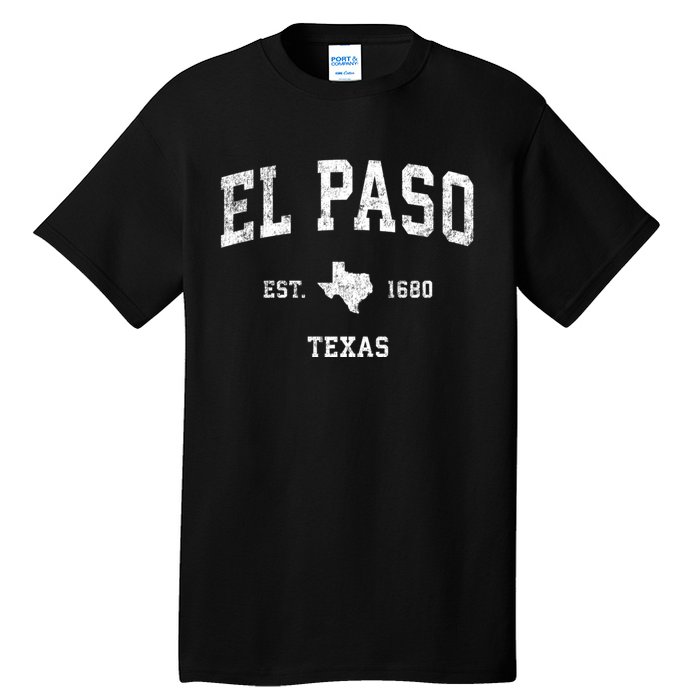 El Paso Texas Tx Vintage Sports Tall T-Shirt