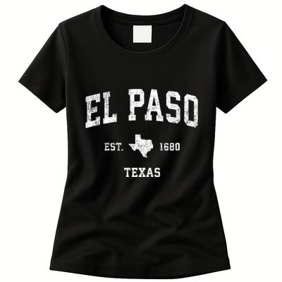 El Paso Texas Tx Vintage Sports Womens T-Shirt