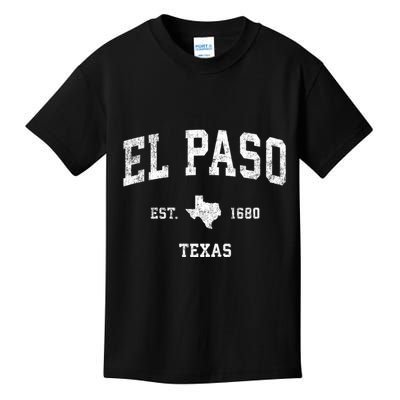 El Paso Texas Tx Vintage Sports Kids T-Shirt