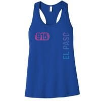 El Paso Texas 915 Area Code Vintage Retro Gift Women's Racerback Tank