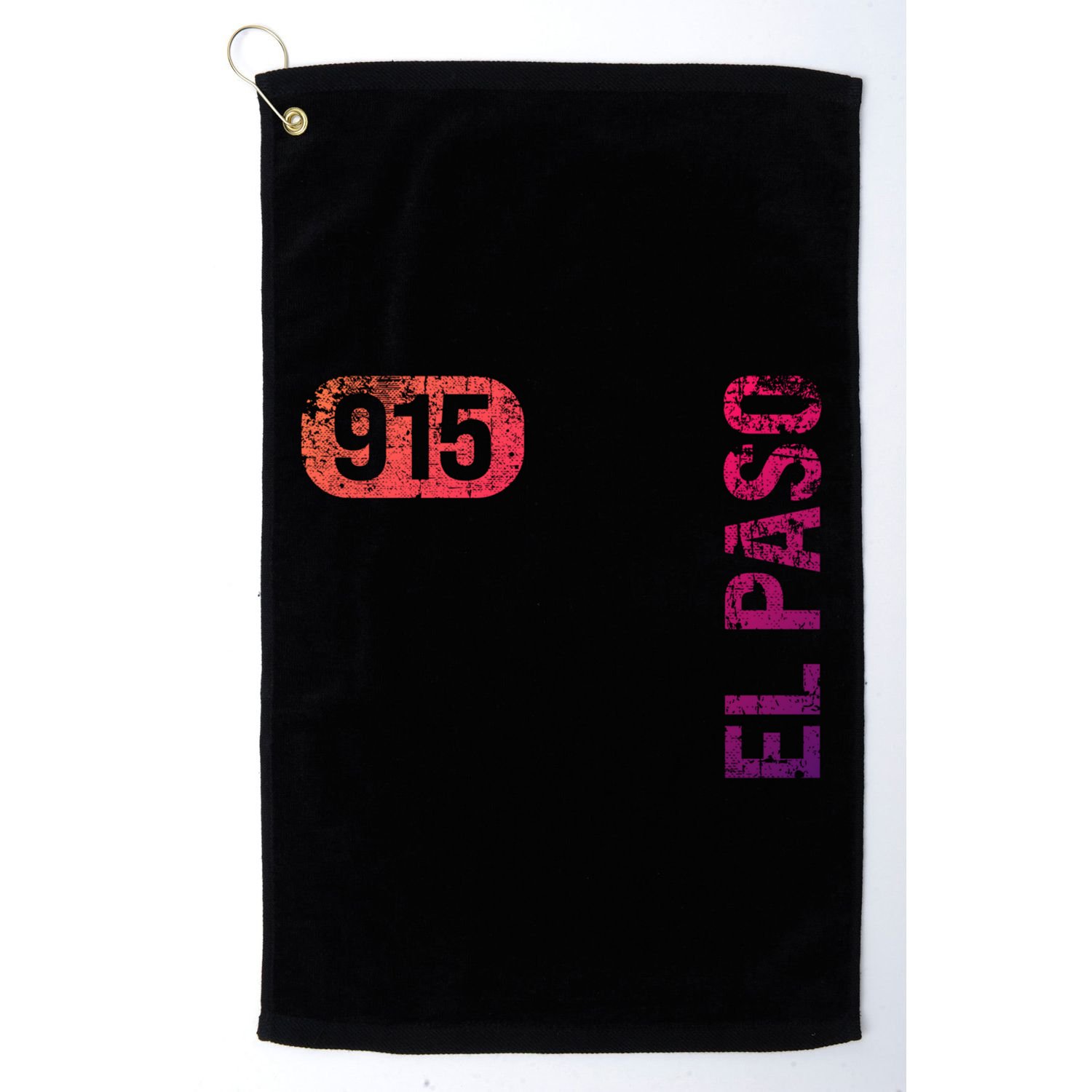 El Paso Texas 915 Area Code Vintage Retro Gift Golf Towel