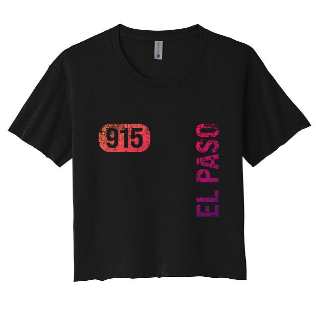 El Paso Texas 915 Area Code Vintage Retro Gift Crop Top