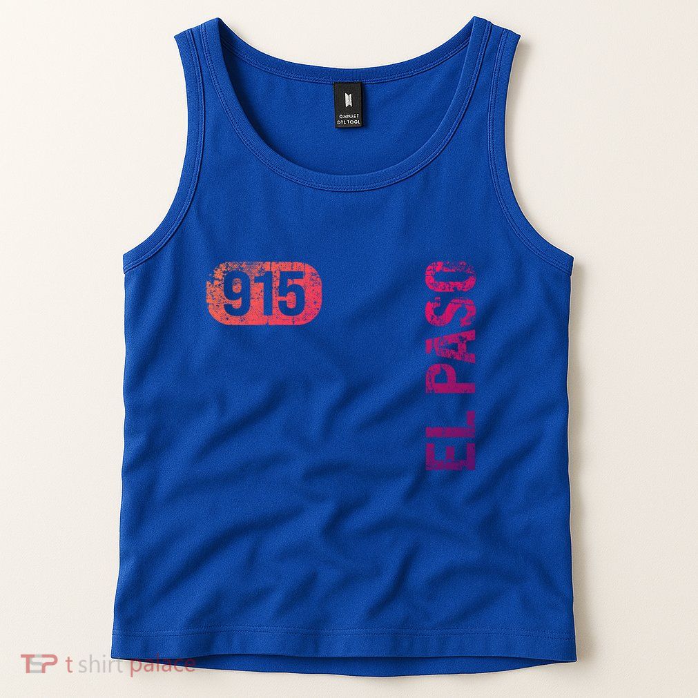 El Paso Texas 915 Area Code Vintage Retro Gift Tank Top