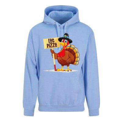 Eat Pizza Turkey Happy Thanksgiving Funny Unisex Surf Hoodie