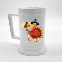 Eat Pizza Turkey Happy Thanksgiving Funny Beer Stein