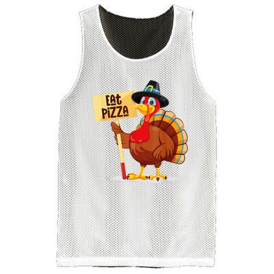 Eat Pizza Turkey Happy Thanksgiving Funny Mesh Reversible Basketball Jersey Tank