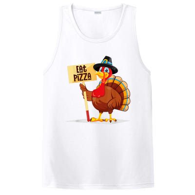 Eat Pizza Turkey Happy Thanksgiving Funny PosiCharge Competitor Tank