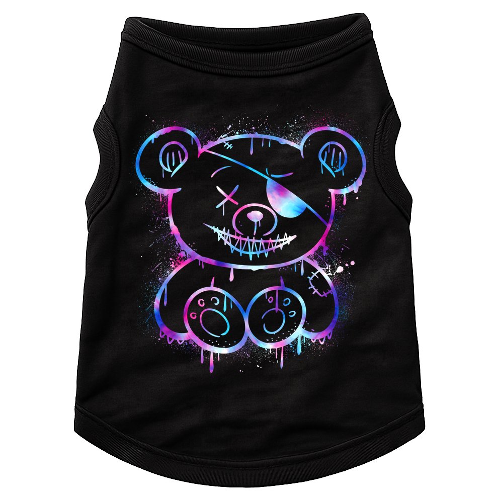 Emo Punk Teddy Bear Graffiti Doggie Tank