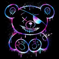 Emo Punk Teddy Bear Graffiti Sustainable Bucket Hat