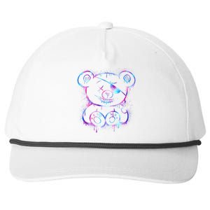 Emo Punk Teddy Bear Graffiti Snapback Five-Panel Rope Hat