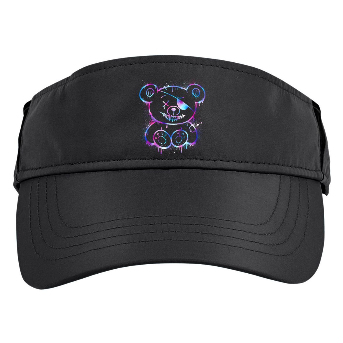 Emo Punk Teddy Bear Graffiti Adult Drive Performance Visor