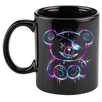 Emo Punk Teddy Bear Graffiti 11oz C Handle Ceramic Mug