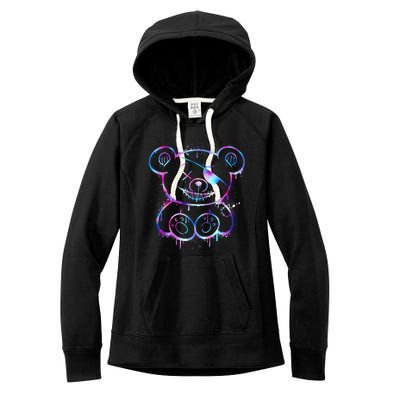 Emo Punk Teddy Bear Graffiti Women's Fleece Hoodie