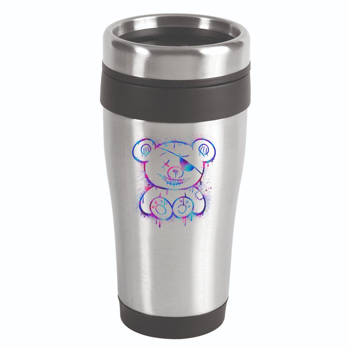 Emo Punk Teddy Bear Graffiti 16oz Travel Tumbler