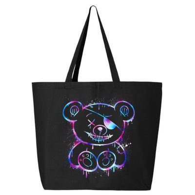 Emo Punk Teddy Bear Graffiti 25L Jumbo Tote