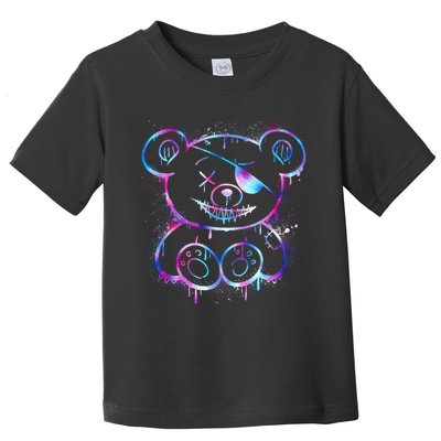 Emo Punk Teddy Bear Graffiti Toddler T-Shirt
