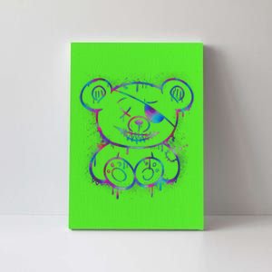 Emo Punk Teddy Bear Graffiti Canvas