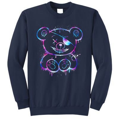 Emo Punk Teddy Bear Graffiti Sweatshirt