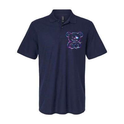 Emo Punk Teddy Bear Graffiti Softstyle Adult Sport Polo