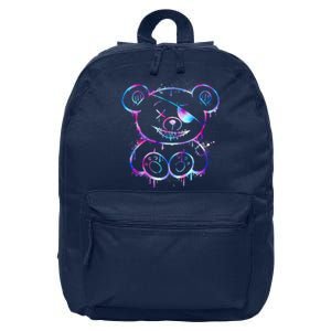 Emo Punk Teddy Bear Graffiti 16 in Basic Backpack