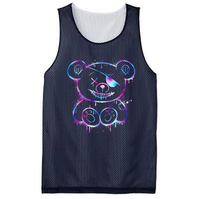 Emo Punk Teddy Bear Graffiti Mesh Reversible Basketball Jersey Tank