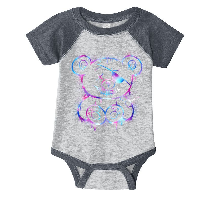 Emo Punk Teddy Bear Graffiti Infant Baby Jersey Bodysuit