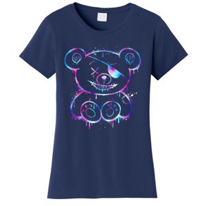 Emo Punk Teddy Bear Graffiti Women's T-Shirt