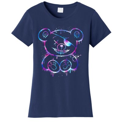 Emo Punk Teddy Bear Graffiti Women's T-Shirt