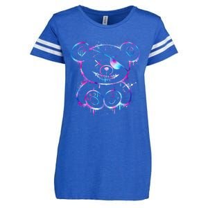 Emo Punk Teddy Bear Graffiti Enza Ladies Jersey Football T-Shirt