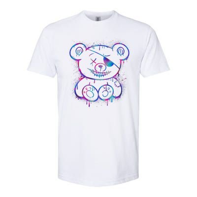 Emo Punk Teddy Bear Graffiti Softstyle® CVC T-Shirt