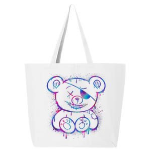 Emo Punk Teddy Bear Graffiti 25L Jumbo Tote