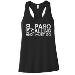 El Paso Tx Texas Funny City Trip Home Roots Usa Gift Women's Racerback Tank