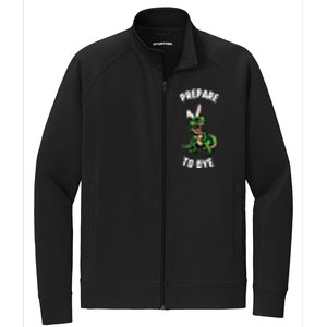 Easter Prepare To Dye Trex Dinosaur Bunny Ears Gift Stretch Full-Zip Cadet Jacket