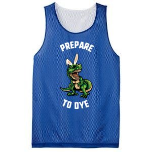 Easter Prepare To Dye Trex Dinosaur Bunny Ears Gift Mesh Reversible Basketball Jersey Tank