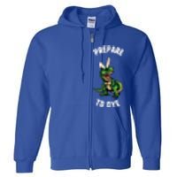 Easter Prepare To Dye Trex Dinosaur Bunny Ears Gift Full Zip Hoodie