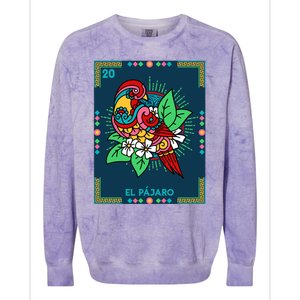 El PáJaro The Bird Card Mexican Lottery Card Gift Colorblast Crewneck Sweatshirt