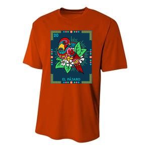 El PáJaro The Bird Card Mexican Lottery Card Gift Youth Performance Sprint T-Shirt